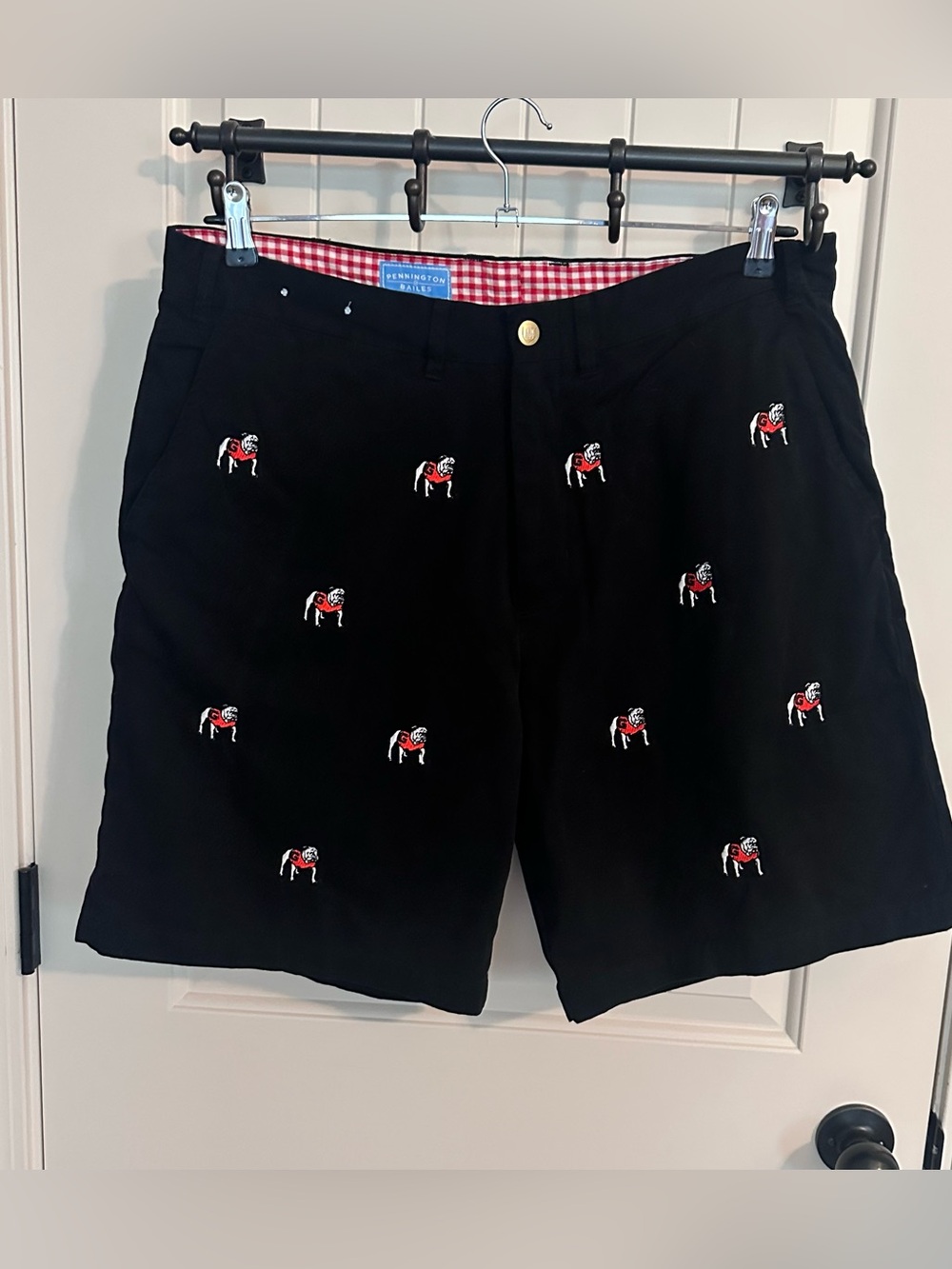 Pennington & Bailes University of Georgia Bulldogs Embroidered Shorts Sz 38